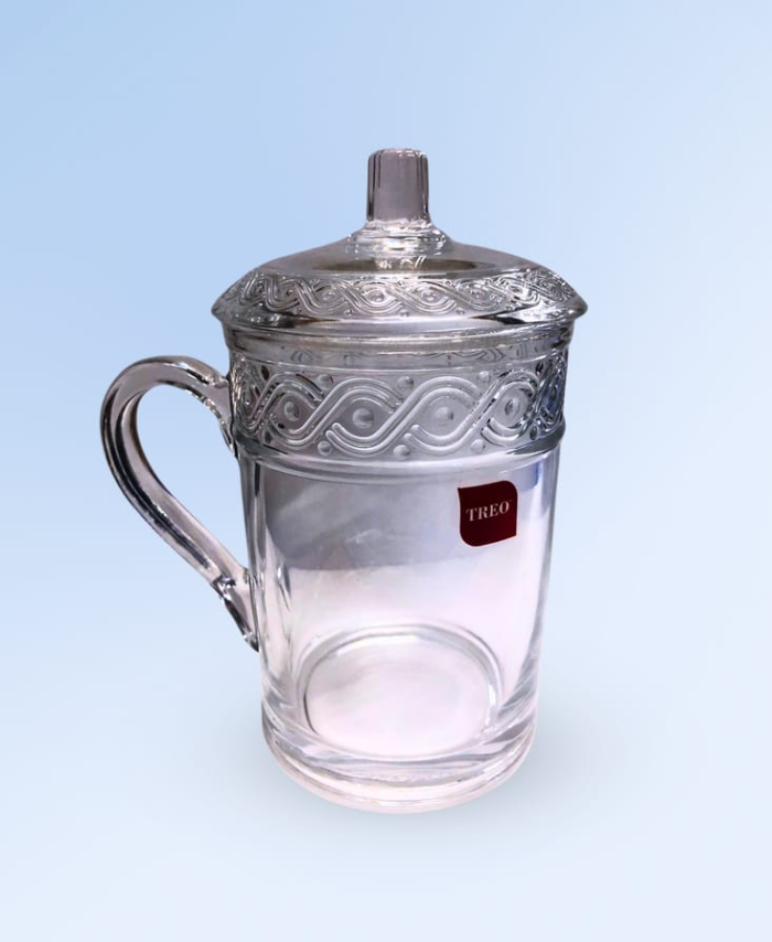 Elegant Glass Mug with Lid – Treo Collection